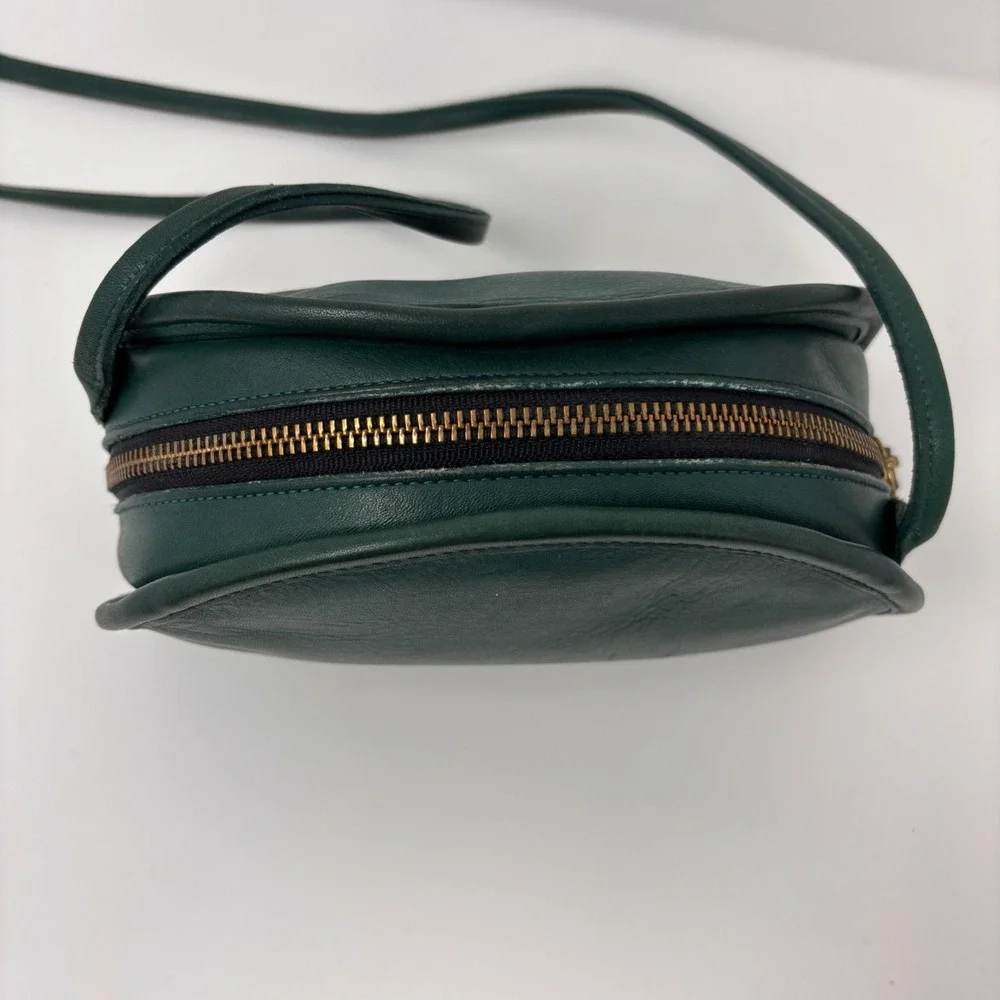 Vintage COACH Kimball Purse Jade Green Leather 9911 Crescent Crossbody USA